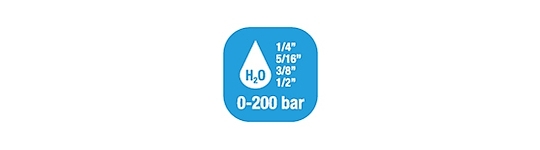 Carretes de manguera para agua - Presion 0-200 Bar / 0-2900 PSI